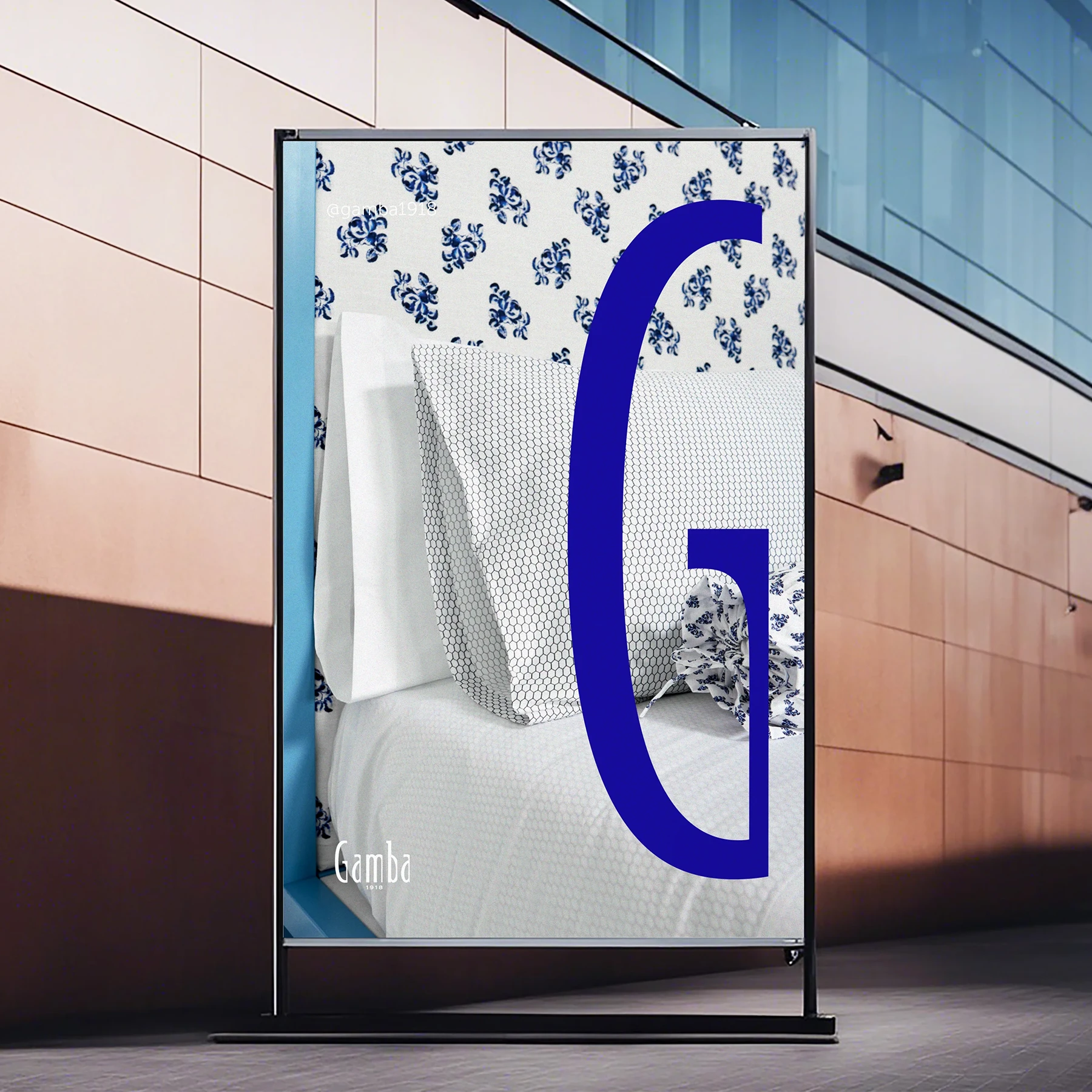 Gamba's physical advertisement on the street.